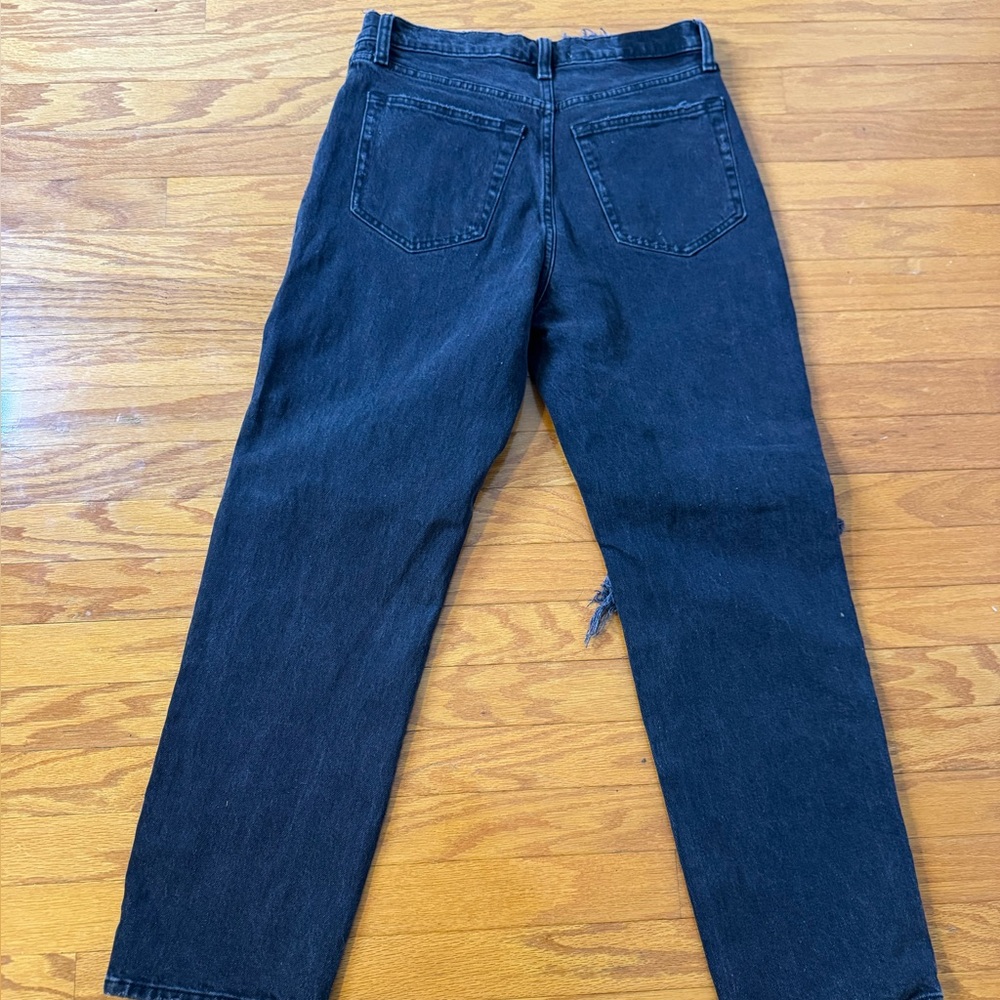 Abercrombie & Fitch Black The Dad High Rise Distressed Jeans 28/6s - Picture 5 of 5